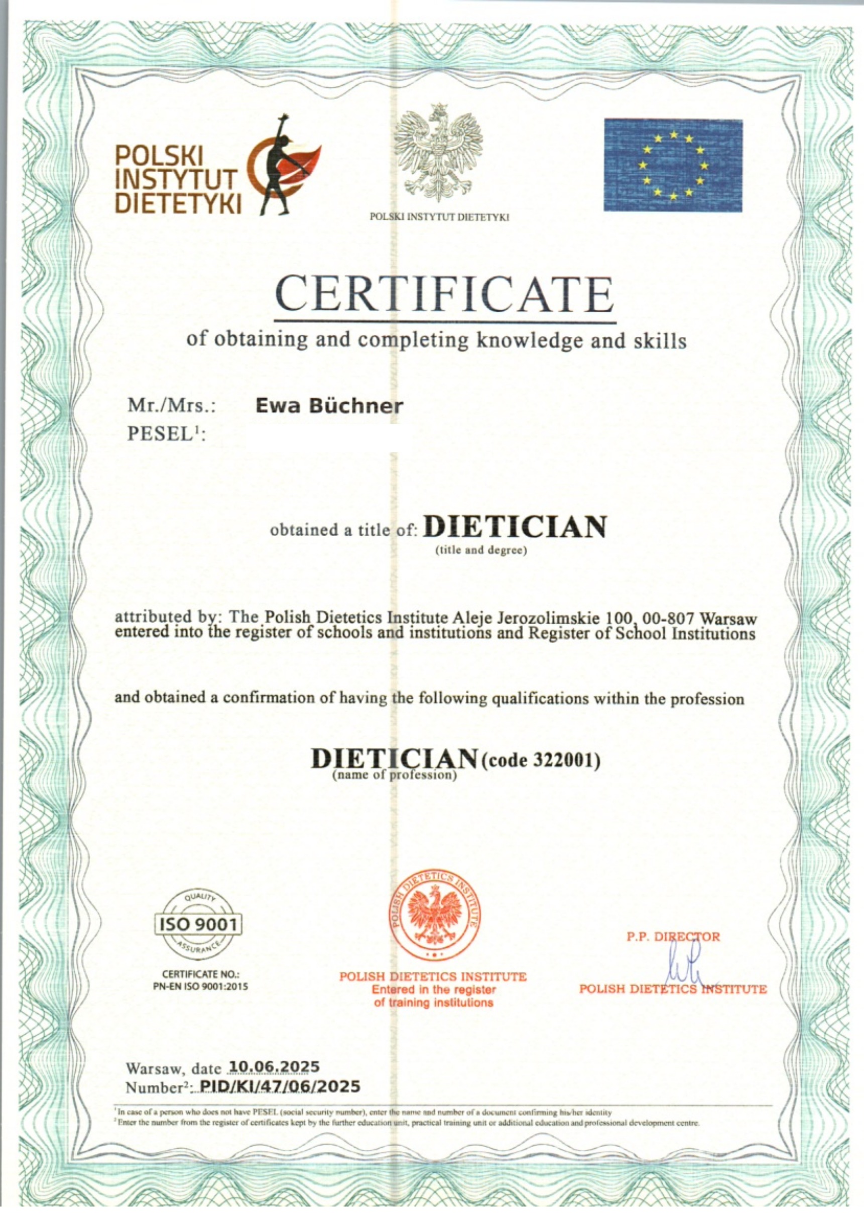 Dietician - wersja angielska - Ewa Büchner
